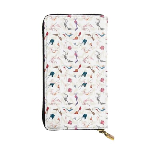 Hgbbdyyjj High Heel Shoes Premium Long Wallet für Damen – PU-Leder Reißverschluss Around Geldbörse mit 12 Kartenfächern & Münzfach von Hgbbdyyjj