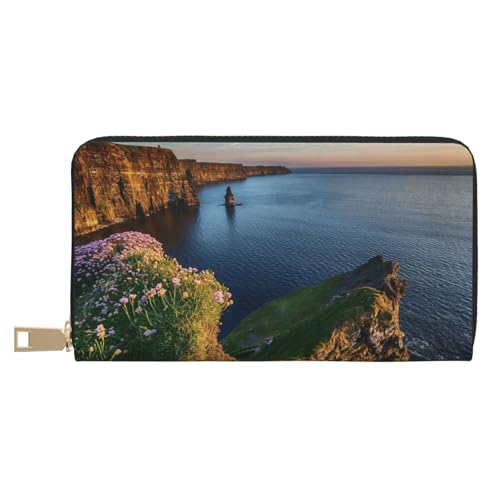 Hgbbdyyjj Ireland Outdoors County Clare The Cliffs Premium Long Wallet for Men and Women - Zip Wallet in Pu Leather with 12 Card Slots and Coin Pocket Hgbbdyyjj Ireland Outdoors County Clare The Cliffs Premium Long Wallet for Men and Women - Zip Wallet in Pu Leather with 12 Card Slots and Coin Pocket von Hgbbdyyjj