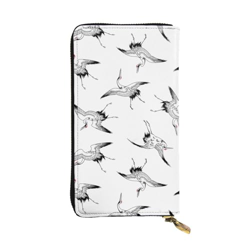 Hgbbdyyjj Japanese Crane Premium Long Wallet for Women - Pu Leather Zip Around Purse with 12 Card Slots & Coin Pocket Hgbbdyyjj Japanese Crane Premium Long Wallet for Women - Pu Leather Zip Around Purse with 12 Card Slots & Coin Pocket von Hgbbdyyjj