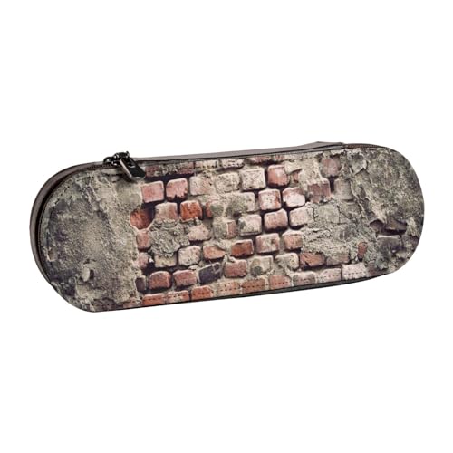 Hgbbdyyjj Kosmetiktasche mit Klappe, Motiv: antike, abgenutzte Ziegelmauer, multifunktional, wasserdicht, personalisierbar, Schwarz , Einheitsgröße, Taschen-Organizer von Hgbbdyyjj