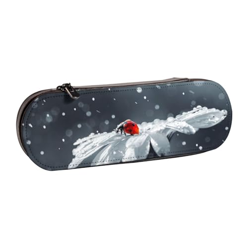 Hgbbdyyjj Kosmetiktasche mit Marienkäfer auf Blume, personalisierbar, multifunktional, wasserdicht, mit Klappen-Design, Schwarz , Einheitsgröße, Taschen-Organizer von Hgbbdyyjj