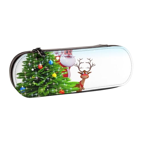 Hgbbdyyjj Kosmetiktasche mit Weihnachtsmann-Motiv, bedruckt, multifunktional, wasserdicht, mit Klappen-Design, Schwarz , Einheitsgröße, Taschen-Organizer von Hgbbdyyjj