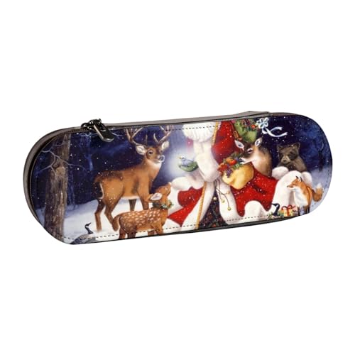 Hgbbdyyjj Kosmetiktasche mit weihnachtlichem Hirschmotiv, multifunktional, wasserdicht, mit Klappen-Design, Schwarz , Einheitsgröße, Taschen-Organizer von Hgbbdyyjj