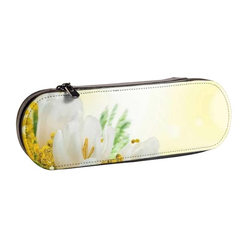 Hgbbdyyjj Kosmetiktasche mit weißen Blumen, personalisierbar, multifunktional, wasserdicht, mit Klappen-Design, Schwarz , Einheitsgröße, Taschen-Organizer von Hgbbdyyjj