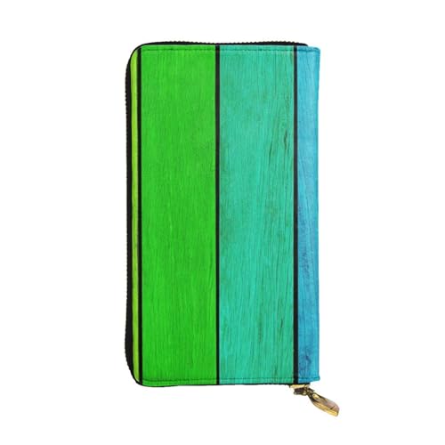 Hgbbdyyjj Langes Portemonnaie für Damen aus PU-Leder mit Reißverschluss, mit 12 Kartenfächern und Münzfach in Regenbogenfarben von Hgbbdyyjj