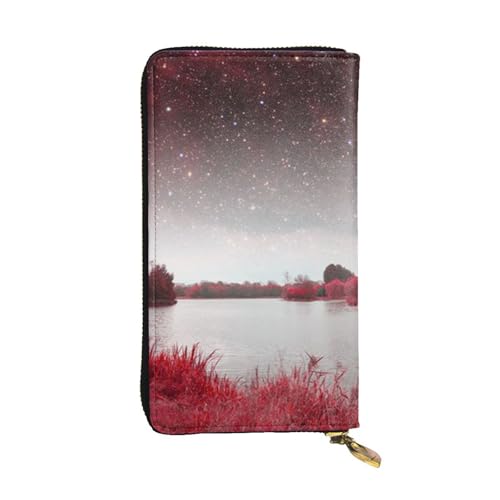 Hgbbdyyjj Langes Portemonnaie im Querformat für Damen – PU-Leder mit Reißverschluss und 12 Kartenfächern und Münzfach von Hgbbdyyjj