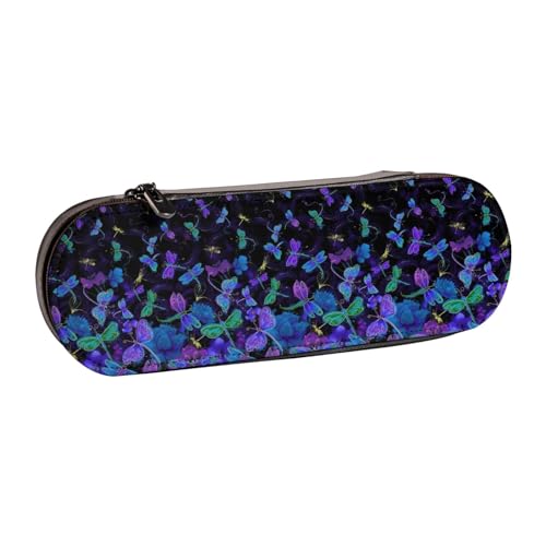 Hgbbdyyjj Libelle personalisierbarer bedruckter multifunktionaler wasserdichter Stiftebeutel Kosmetiktasche mit Klappen-Design, Schwarz , Einheitsgröße, Taschen-Organizer von Hgbbdyyjj