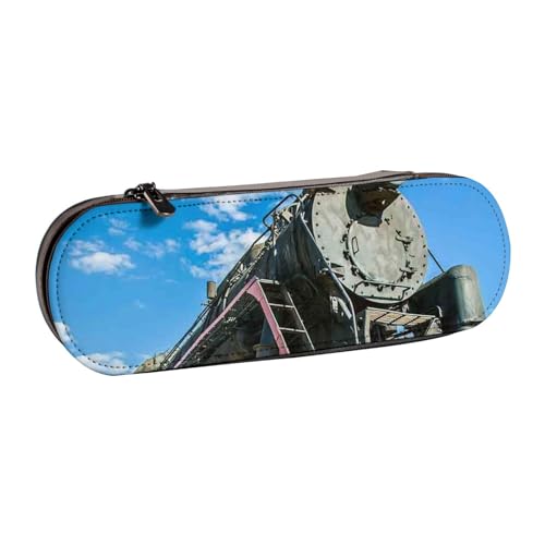 Hgbbdyyjj Lokomotive personalisierbarer bedruckter multifunktionaler wasserdichter Stiftebeutel Kosmetiktasche mit Klappen-Design, Schwarz , Einheitsgröße, Taschen-Organizer von Hgbbdyyjj