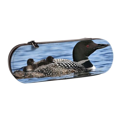 Hgbbdyyjj Loon Birds Stifteetui, multifunktional, wasserdicht, mit Klappe, personalisierbar, Schwarz , Einheitsgröße, Taschen-Organizer von Hgbbdyyjj