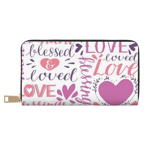 Hgbbdyyjj Lovely Hearts Premium Lange Geldbörse für Damen und Herren – Geldbörse mit Reißverschluss aus PU-Leder mit 12 Kartenfächern und Münzfach Hgbbdyyjj Lovely Hearts Premium Lange Geldbörse für Damen und Herren – Geldbörse mit Reißverschluss aus PU-Leder mit 12 Kartenfächern und Münzfach von Hgbbdyyjj