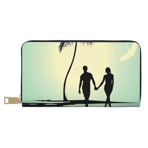 Hgbbdyyjj Married Couple Walking On The Beach Premium Long Wallet for Men and Women - Zip Wallet in Pu Leather with 12 Card Slots and Coin Pocket Hgbbdyyjj Married Couple Walking On The Beach Premium Long Wallet for Men and Women - Zip Wallet in Pu Leather with 12 Card Slots and Coin Pocket von Hgbbdyyjj