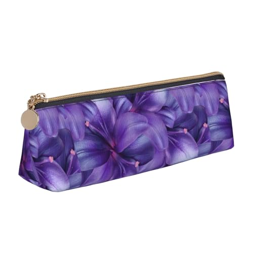 Hgbbdyyjj Multifunktionale Aufbewahrungstasche aus Leder, Motiv: Lilienblüten, personalisierbar, großes Fassungsvermögen, dreieckig, aus Leder, weiß, Einheitsgröße, Taschen-Organizer von Hgbbdyyjj