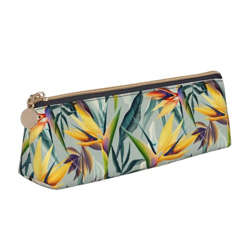 Hgbbdyyjj Multifunktionale Aufbewahrungstasche aus Leder, Motiv: tropische Landschaft, personalisierbar, großes Fassungsvermögen, dreieckig, aus Leder, weiß, Einheitsgröße, Taschen-Organizer von Hgbbdyyjj