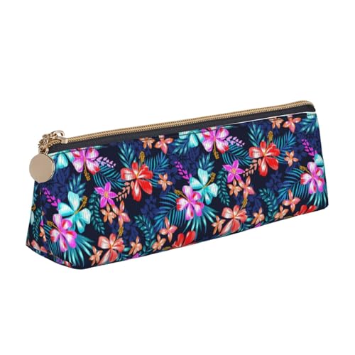 Hgbbdyyjj Multifunktionale Aufbewahrungstasche aus Leder, dreieckig, Blumenmuster, Blau, weiß, Einheitsgröße, Taschen-Organizer von Hgbbdyyjj