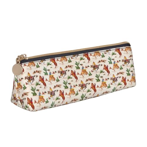 Hgbbdyyjj Multifunktionale Aufbewahrungstasche mit Cowboy-Reitpferd, dreieckig, Leder, personalisierbar, weiß, Einheitsgröße, Taschen-Organizer von Hgbbdyyjj