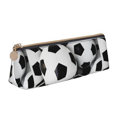 Hgbbdyyjj Multifunktionale Aufbewahrungstasche mit Fußballmotiv, dreieckig, Leder, personalisierbar, weiß, Einheitsgröße, Taschen-Organizer von Hgbbdyyjj