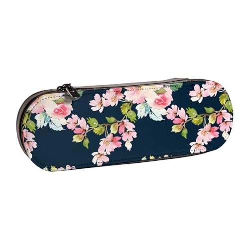 Hgbbdyyjj Multifunktionale wasserdichte Stifte-Tasche mit Blumendruck, Kosmetiktasche mit Klappe, Schwarz , Einheitsgröße, Taschen-Organizer von Hgbbdyyjj