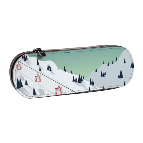 Hgbbdyyjj Multifunktionale wasserdichte Stifte-Tasche mit Klappen-Design, Motiv: Winterlandschaft, personalisierbar, Schwarz , Einheitsgröße, Taschen-Organizer von Hgbbdyyjj