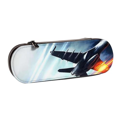 Hgbbdyyjj Multifunktionales Federmäppchen mit Klappe, personalisierbar, wasserdicht, mit Flugzeug, Schwarz , Einheitsgröße, Taschen-Organizer von Hgbbdyyjj