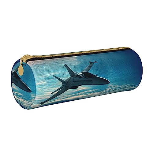 Hgbbdyyjj Multifunktions-Aufbewahrungstasche aus Leder, Motiv: Flugzeugkampfjets, personalisierbar, groß, rund, aus Leder, weiß, Einheitsgröße, Taschen-Organizer von Hgbbdyyjj