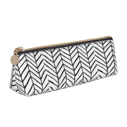 Hgbbdyyjj Multifunktions-Aufbewahrungstasche aus Leder, dreieckig, Schwarz und Weiß gestreift, personalisierbar, weiß, Einheitsgröße, Taschen-Organizer von Hgbbdyyjj