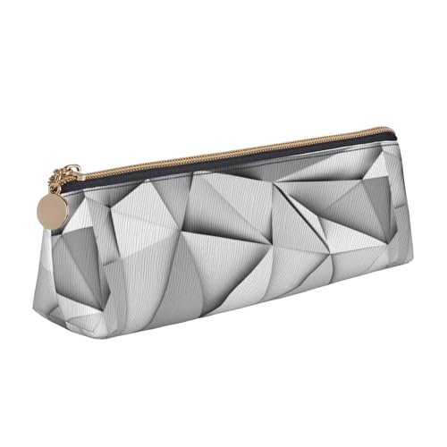 Hgbbdyyjj Multifunktions-Aufbewahrungstasche aus Leder, dreieckig, mit schwarz-weißen Streifen, personalisierbar, weiß, Einheitsgröße, Taschen-Organizer von Hgbbdyyjj