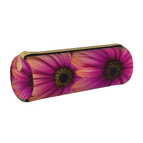 Hgbbdyyjj Multifunktions-Aufbewahrungstasche aus Leder, mit Blumen-Motiv, groß, rund, für Schreibwaren, weiß, Einheitsgröße, Taschen-Organizer von Hgbbdyyjj