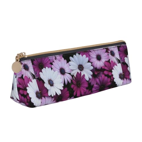 Hgbbdyyjj Multifunktions-Aufbewahrungstasche aus Leder, mit Blumenmotiv, dreieckig, mit Blumenmotiv, weiß, Einheitsgröße, Taschen-Organizer von Hgbbdyyjj