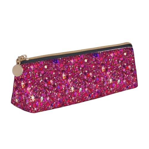 Hgbbdyyjj Multifunktions-Aufbewahrungstasche aus Leder, mit Glitzermuster, dreieckig, mit großem Fassungsvermögen, personalisierbar, weiß, Einheitsgröße, Taschen-Organizer von Hgbbdyyjj