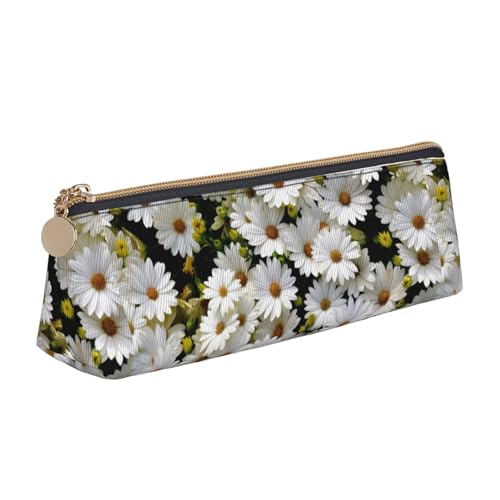 Hgbbdyyjj Multifunktions-Aufbewahrungstasche aus Leder mit Blumenmotiv, dreieckig, mit großem Fassungsvermögen, personalisierbar, weiß, Einheitsgröße, Taschen-Organizer von Hgbbdyyjj