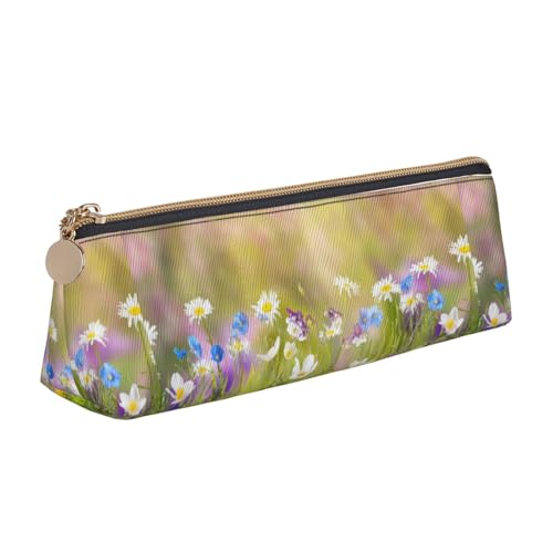 Hgbbdyyjj Multifunktions-Aufbewahrungstasche aus Leder mit Blumenmotiv, dreieckig, mit großem Fassungsvermögen, personalisierbar, weiß, Einheitsgröße, Taschen-Organizer von Hgbbdyyjj