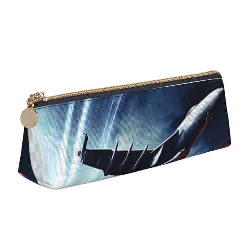 Hgbbdyyjj Multifunktions-Aufbewahrungstasche aus Leder mit großem Fassungsvermögen, dreieckig, Flugzeug, personalisierbar, weiß, Einheitsgröße, Taschen-Organizer von Hgbbdyyjj