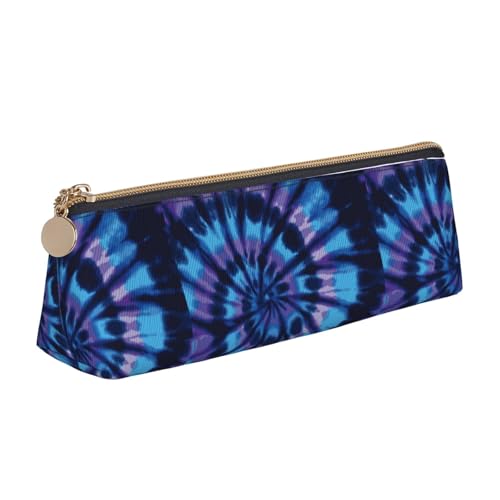 Hgbbdyyjj Multifunktions-Aufbewahrungstasche aus Leder mit großem Fassungsvermögen, dreieckig, mit Batikmuster, Violett, weiß, Einheitsgröße, Taschen-Organizer von Hgbbdyyjj