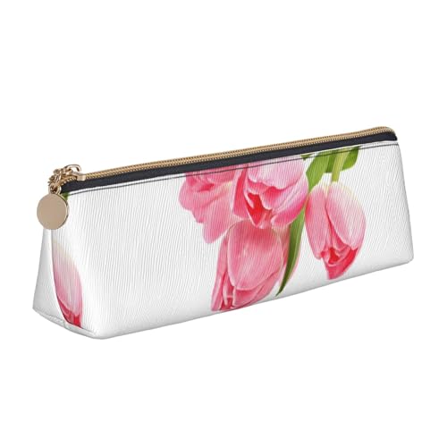 Hgbbdyyjj Multifunktions-Aufbewahrungstasche aus Leder mit hübschem Blumenmuster, dreieckig, mit großem Fassungsvermögen, weiß, Einheitsgröße, Taschen-Organizer von Hgbbdyyjj