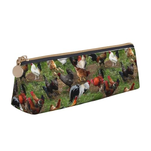 Hgbbdyyjj Multifunktions-Aufbewahrungstasche mit Bauernhoftiermotiv, dreieckig, Leder, personalisierbar, weiß, Einheitsgröße, Taschen-Organizer von Hgbbdyyjj