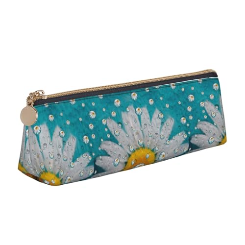 Hgbbdyyjj Multifunktions-Aufbewahrungstasche mit Blumenmotiv, dreieckig, Leder, personalisierbar, weiß, Einheitsgröße, Taschen-Organizer von Hgbbdyyjj