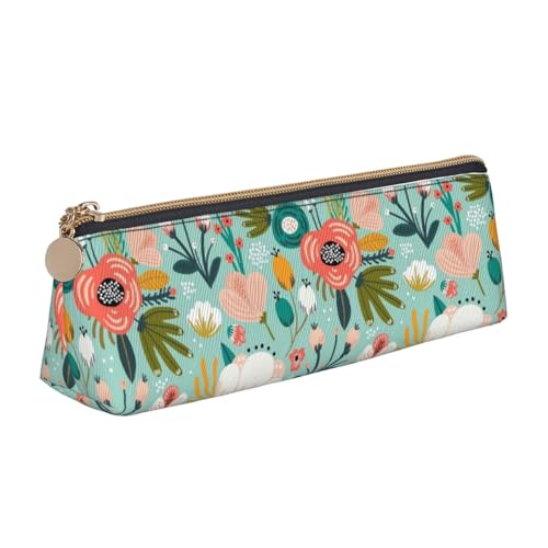 Hgbbdyyjj Multifunktions-Aufbewahrungstasche mit Blumenmotiv, dreieckig, Leder, personalisierbar, weiß, Einheitsgröße, Taschen-Organizer von Hgbbdyyjj