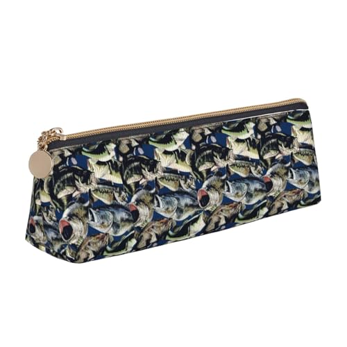 Hgbbdyyjj Multifunktions-Aufbewahrungstasche mit Fischmuster, dreieckig, aus Leder, mit großem Fassungsvermögen, personalisierbar, weiß, Einheitsgröße, Taschen-Organizer von Hgbbdyyjj