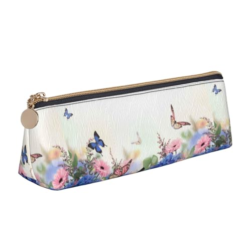 Hgbbdyyjj Multifunktions-Aufbewahrungstasche mit Schmetterlingsmotiv, dreieckig, Leder, personalisierbar, weiß, Einheitsgröße, Taschen-Organizer von Hgbbdyyjj