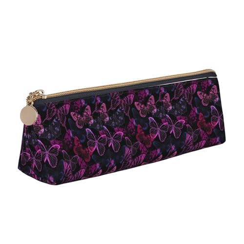 Hgbbdyyjj Multifunktions-Aufbewahrungstasche mit Schmetterlingsmotiv, dreieckig, Leder, personalisierbar, weiß, Einheitsgröße, Taschen-Organizer von Hgbbdyyjj