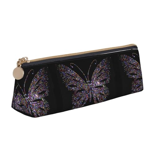 Hgbbdyyjj Multifunktions-Aufbewahrungstasche mit Schmetterlingsmotiv, dreieckig, Leder, personalisierbar, weiß, Einheitsgröße, Taschen-Organizer von Hgbbdyyjj