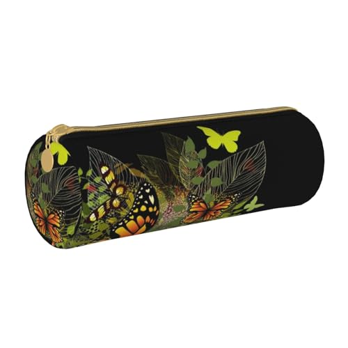 Hgbbdyyjj Multifunktions-Aufbewahrungstasche mit Schmetterlingsmotiv, rund, Leder, mit großem Fassungsvermögen, personalisierbar, weiß, Einheitsgröße, Taschen-Organizer von Hgbbdyyjj