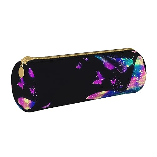 Hgbbdyyjj Multifunktions-Aufbewahrungstasche mit Schmetterlingsmotiv, rund, Leder, mit großem Fassungsvermögen, personalisierbar, weiß, Einheitsgröße, Taschen-Organizer von Hgbbdyyjj