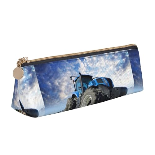 Hgbbdyyjj Multifunktions-Aufbewahrungstasche mit Traktormotiv, dreieckig, Leder, mit großem Fassungsvermögen, personalisierbar, weiß, Einheitsgröße, Taschen-Organizer von Hgbbdyyjj