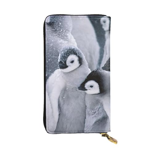 Hgbbdyyjj Niedliche Pinguin-Geldbörse für Damen – PU-Leder mit Reißverschluss und 12 Kartenfächern und Münzfach von Hgbbdyyjj