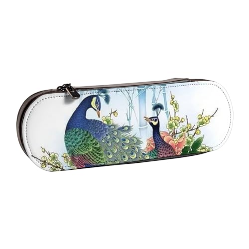 Hgbbdyyjj Peacock personalisierbarer bedruckter multifunktionaler wasserdichter Stiftebeutel Kosmetiktasche mit Klappen-Design, Schwarz , Einheitsgröße, Taschen-Organizer von Hgbbdyyjj