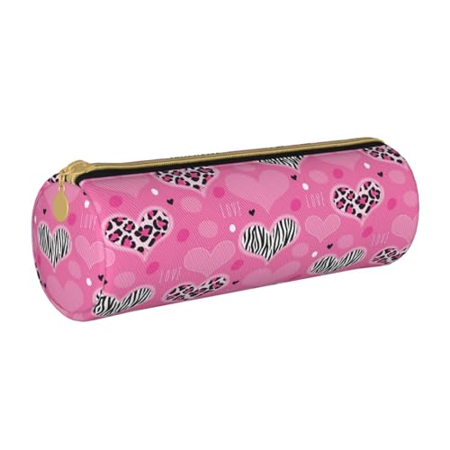 Hgbbdyyjj Personalisierbare, multifunktionale Aufbewahrungstasche aus Leder, großes Fassungsvermögen, rund, mit Herzmotiv, weiß, Einheitsgröße, Taschen-Organizer von Hgbbdyyjj