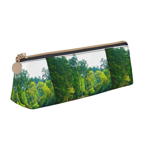 Hgbbdyyjj Personalisierbare, multifunktionale Aufbewahrungstasche aus Leder, mit großem Fassungsvermögen, dreieckig, für Schreibwaren, weiß, Einheitsgröße, Taschen-Organizer von Hgbbdyyjj