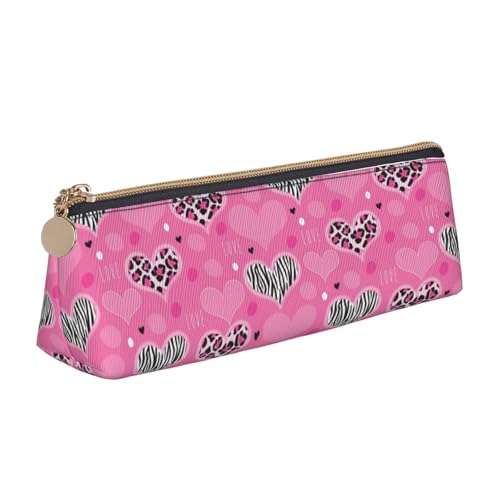 Hgbbdyyjj Personalisierbare, multifunktionale Aufbewahrungstasche mit großem Fassungsvermögen, dreieckig, Leder, mit Herzmotiv, weiß, Einheitsgröße, Taschen-Organizer von Hgbbdyyjj