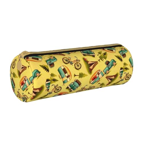 Hgbbdyyjj Personalisierbare, multifunktionale Aufbewahrungstasche mit großem Fassungsvermögen, rund, Leder, für Schreibwaren, weiß, Einheitsgröße, Taschen-Organizer von Hgbbdyyjj